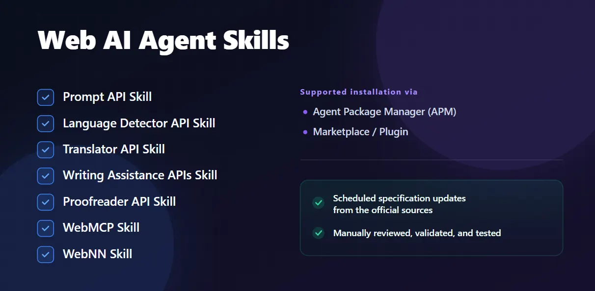 Web AI Agent Skills